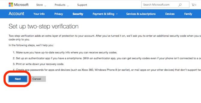 two-factor authentication cloud backup onedrive