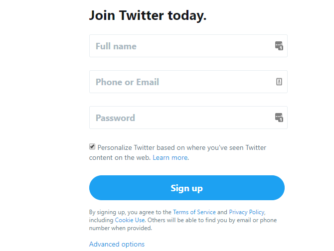 what is twitter signup