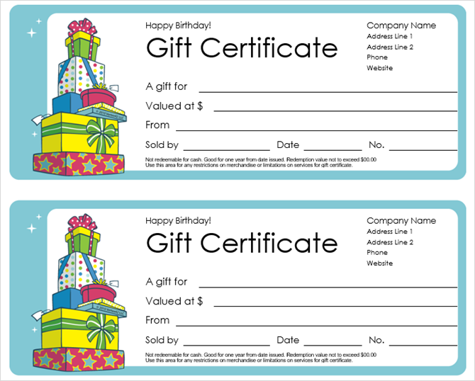 gift certificate templates microsoft office multiple