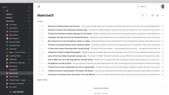 feedly for mac