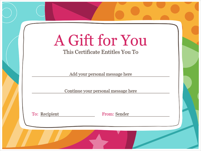 get a free gift certificate template for microsoft office