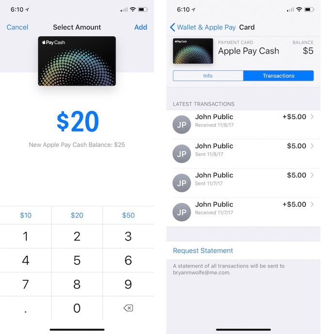 apple pay cash send request money with iphone