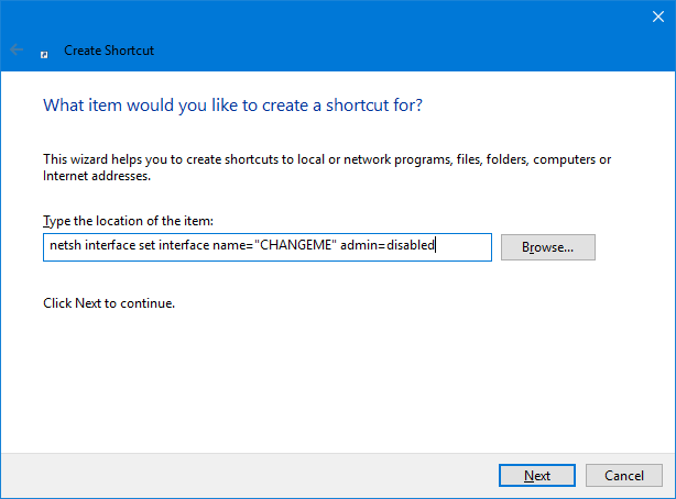 Windows 10 Create Keyboard Shortcut