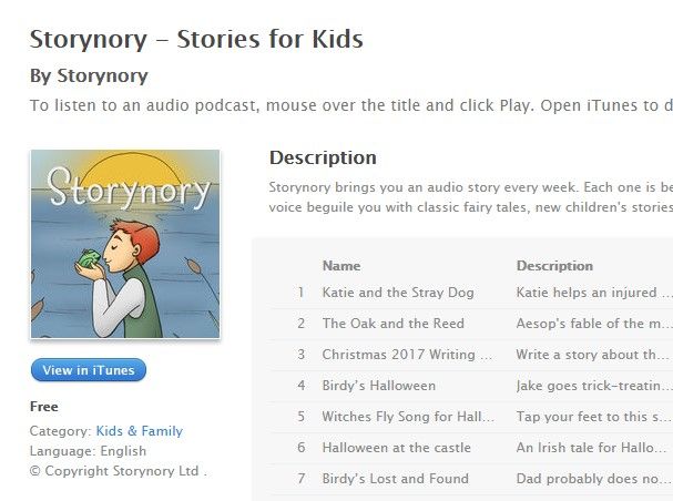 family friendly podcasts storynory