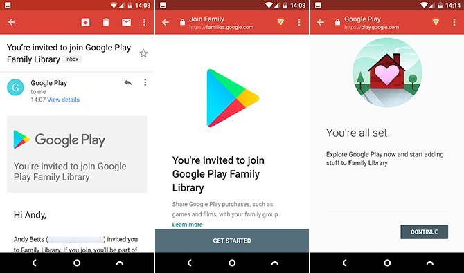 Google Play Family Library Share Your Paid Apps Movies And More On Android