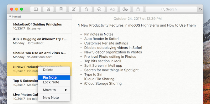 macOS High Sierra Productivity Features 8