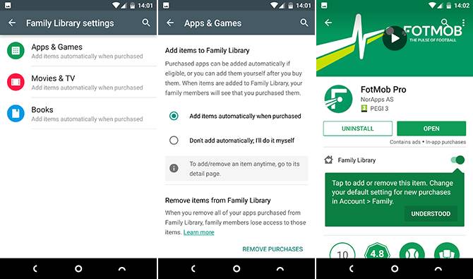 Google Play Family Library Share Your Paid Apps Movies And More On Android