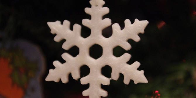 Flocon de neige imprimé en 3D