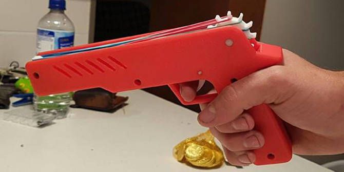 Pistolet à élastique imprimé en 3D