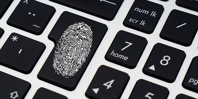 Fingerprint key on keyboard