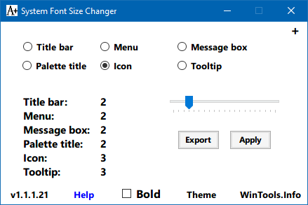 Windows 10 System Font Size Changer