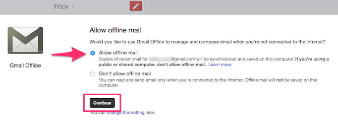 Using Gmail offline