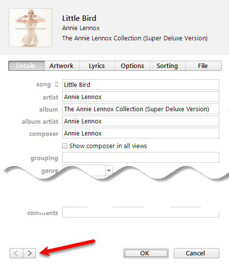 iTunes edit tags