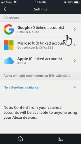 Amazon Alexa Calendar Link