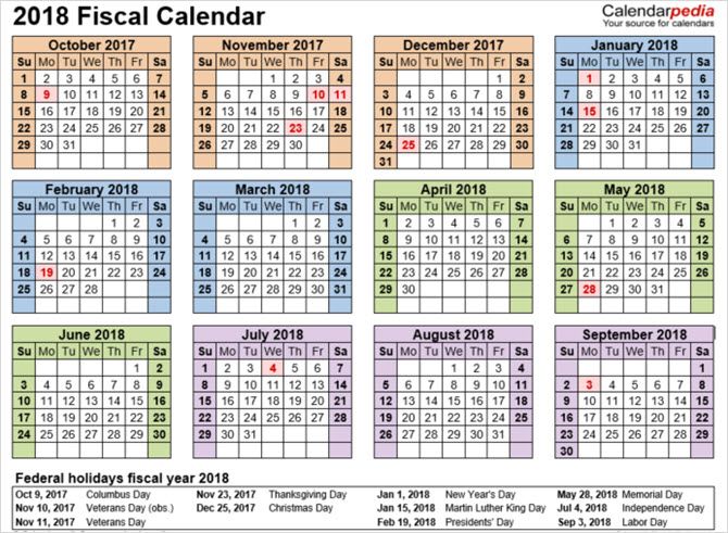 Fiscal Calendar Template
