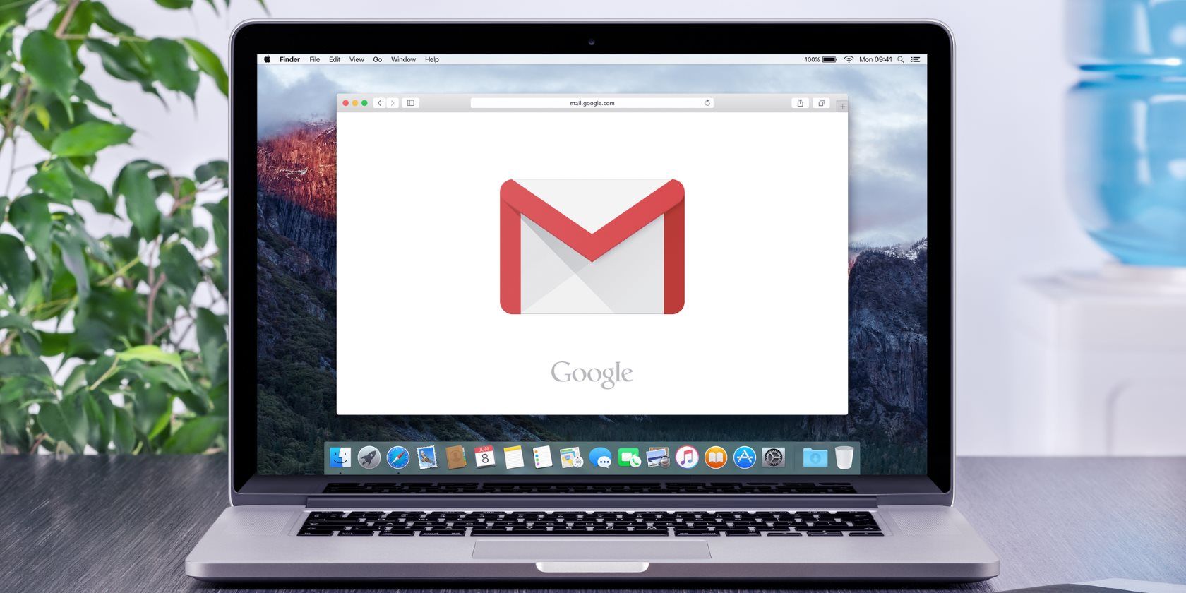 Gmail logo on laptop