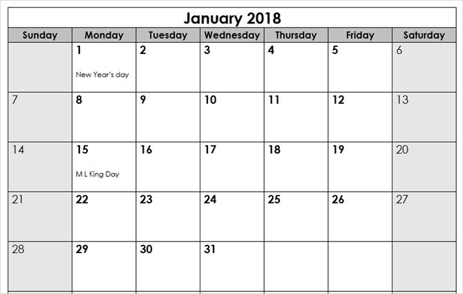 month calendar template microsoft word