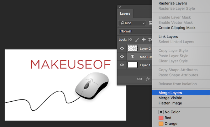 how to resize and merge layers in photoshop