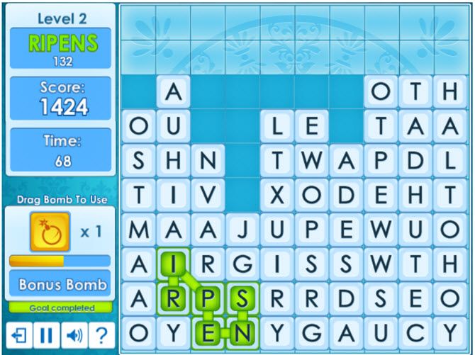 Free Online Word Games - Word Wipe