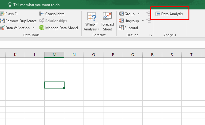 statistical analysis in excel 2016