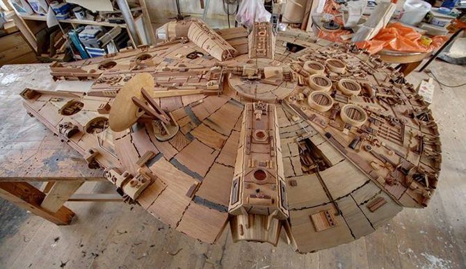 DIY Star Wars Millennium Falcon woodworking project