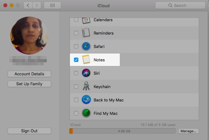 Syncing Apple notes with iCloud