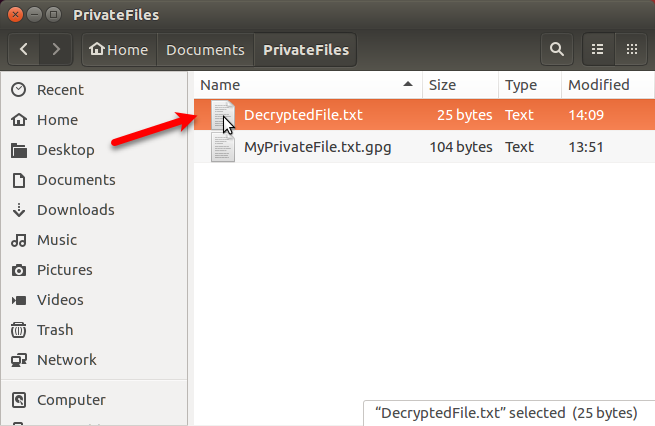 encrypt files and folders in ubuntu