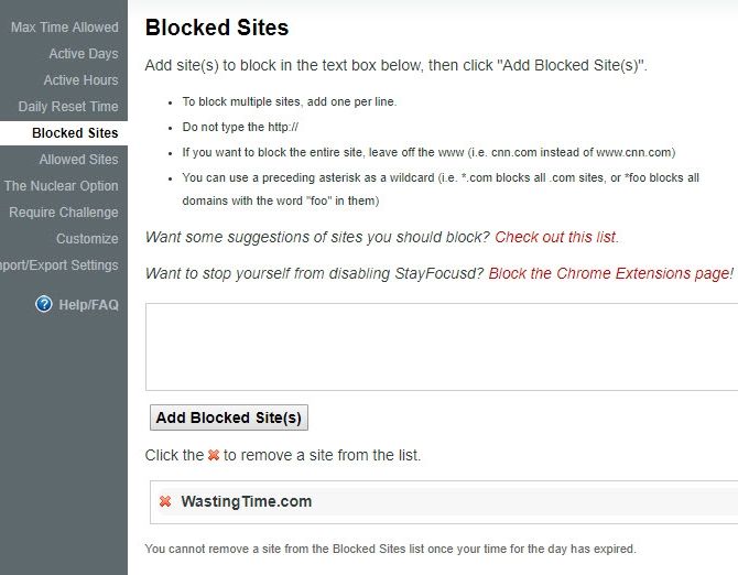 how to block websites on chrome
