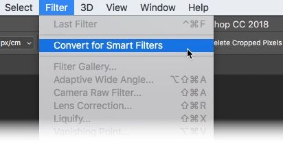 Photoshop CC 2018 Convert for Smart Filters