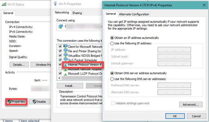 Windows IP Settings