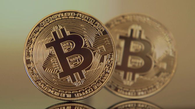 Two Bitcoin coins
