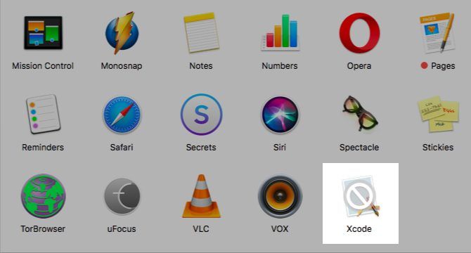 Empty Xcode app file on a Mac