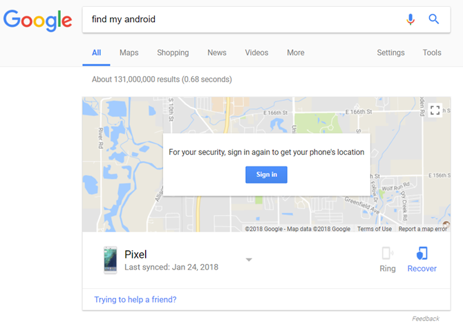 ways to locate lost android phone