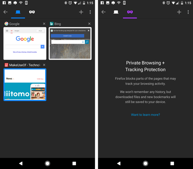firefox on android - privacy
