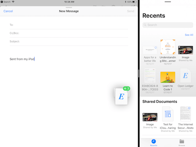 iPad iOS 11 Drag and Drop Apps 2