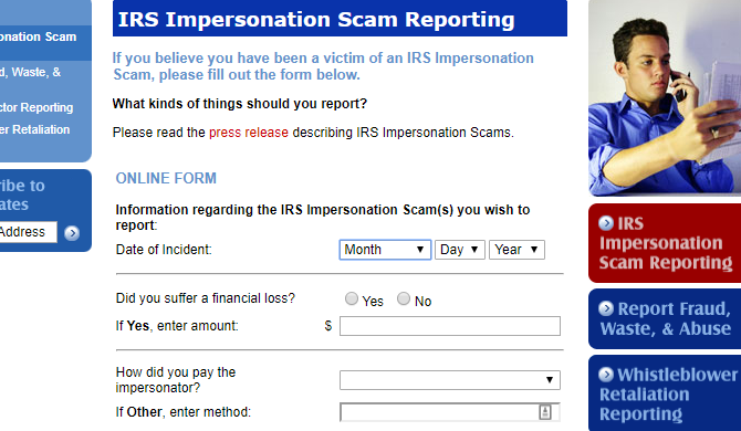 irs scam reporting