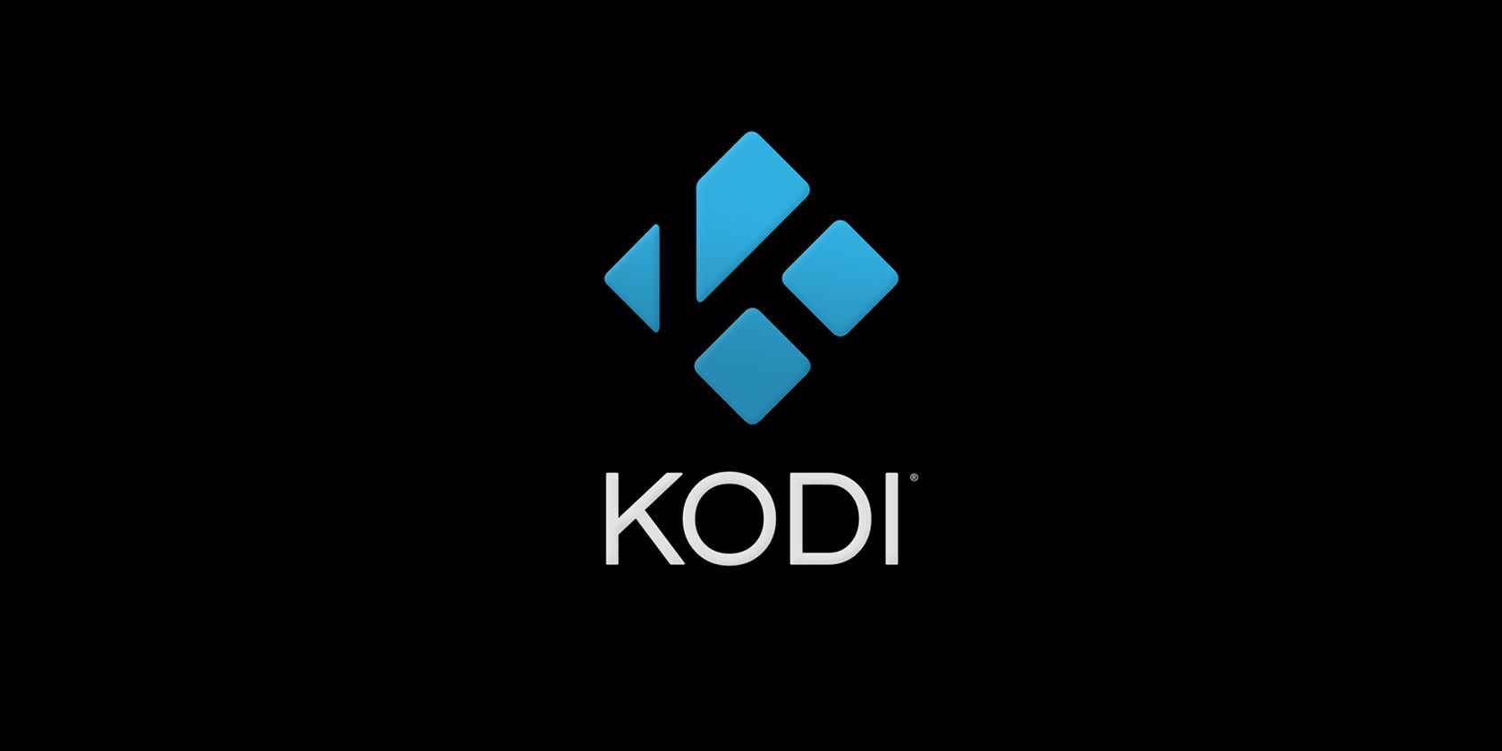 Kodi logo on a black background