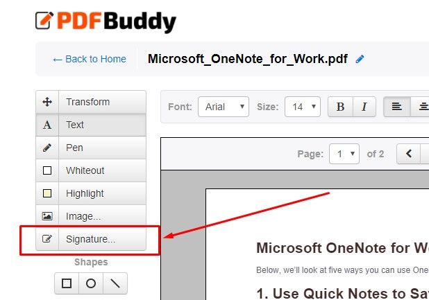sign pdf with pdf buddy