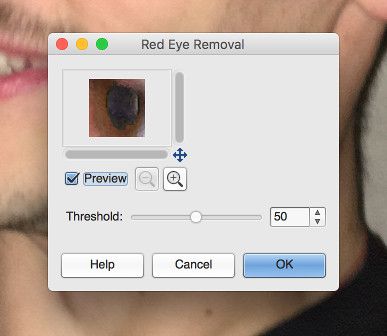 remove red eye in gimp photo editor