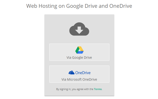 DriveToWeb with Google Drive or OneDrive