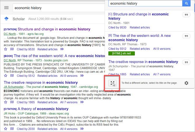 chrome homework extensions - google scholar button