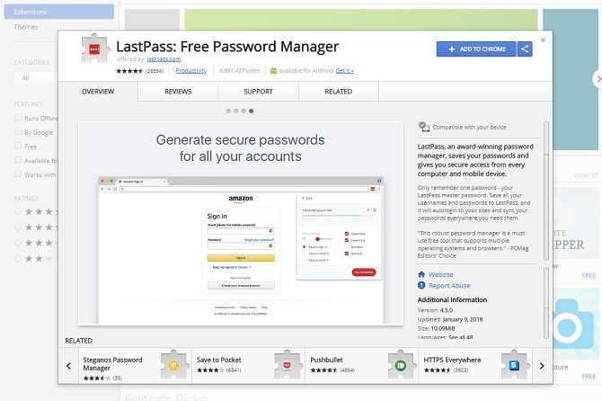 chrome security extensions - lastpass