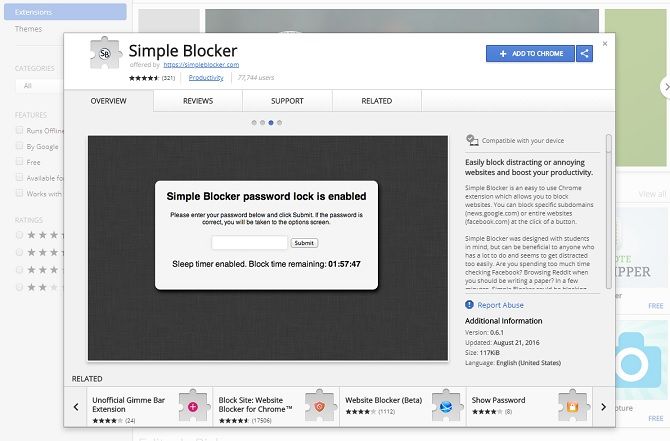 chrome security extensions - simple blocker