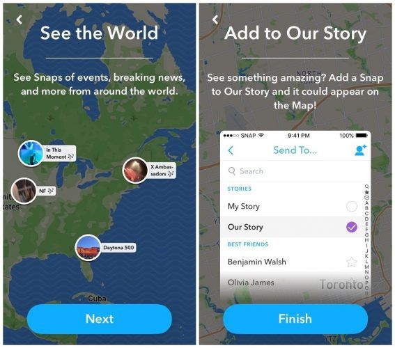 how to use snapchat - snap map screens