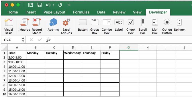 enable visual basic in excel for mac