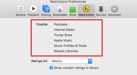 iTunes Disable Services