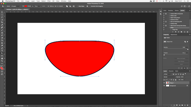 modify shapes in photoshop