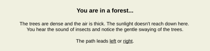 cool weird websites - you are in a forest