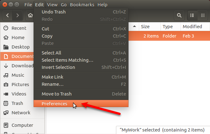 Go to Edit > Preferences in Nautilus in Ubuntu