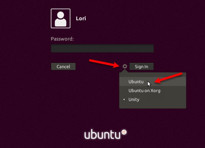 Change the desktop environment in Ubuntu 17.10